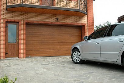 Секционные ворота CARTECK RSC40, утепленные 42мм, гофр с микропрофилированием фото